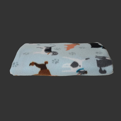 Blue Doggy Throw Blanket - Exposed to Animals - USED