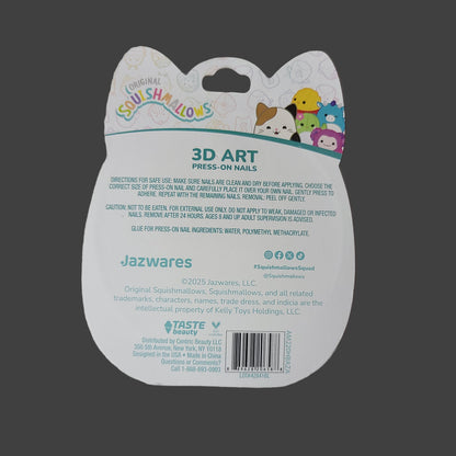 Original Squishmallows 24PC Press-On Nails - 3D Art - NEW