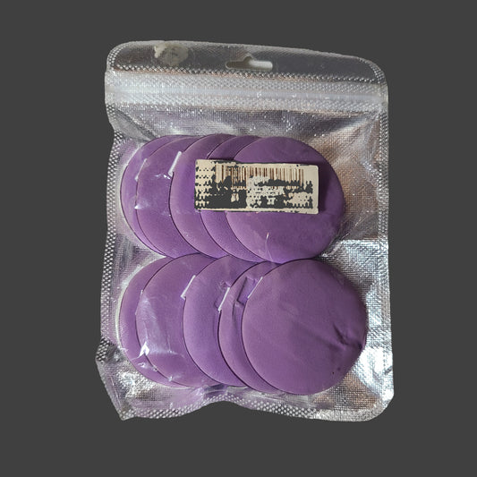 10PK Purple Makeup Sponge Applicators w/ Finger Slot - NEW