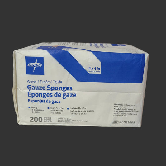 200PK Medline Woven Non-Sterile Gauze Sponges - NEW