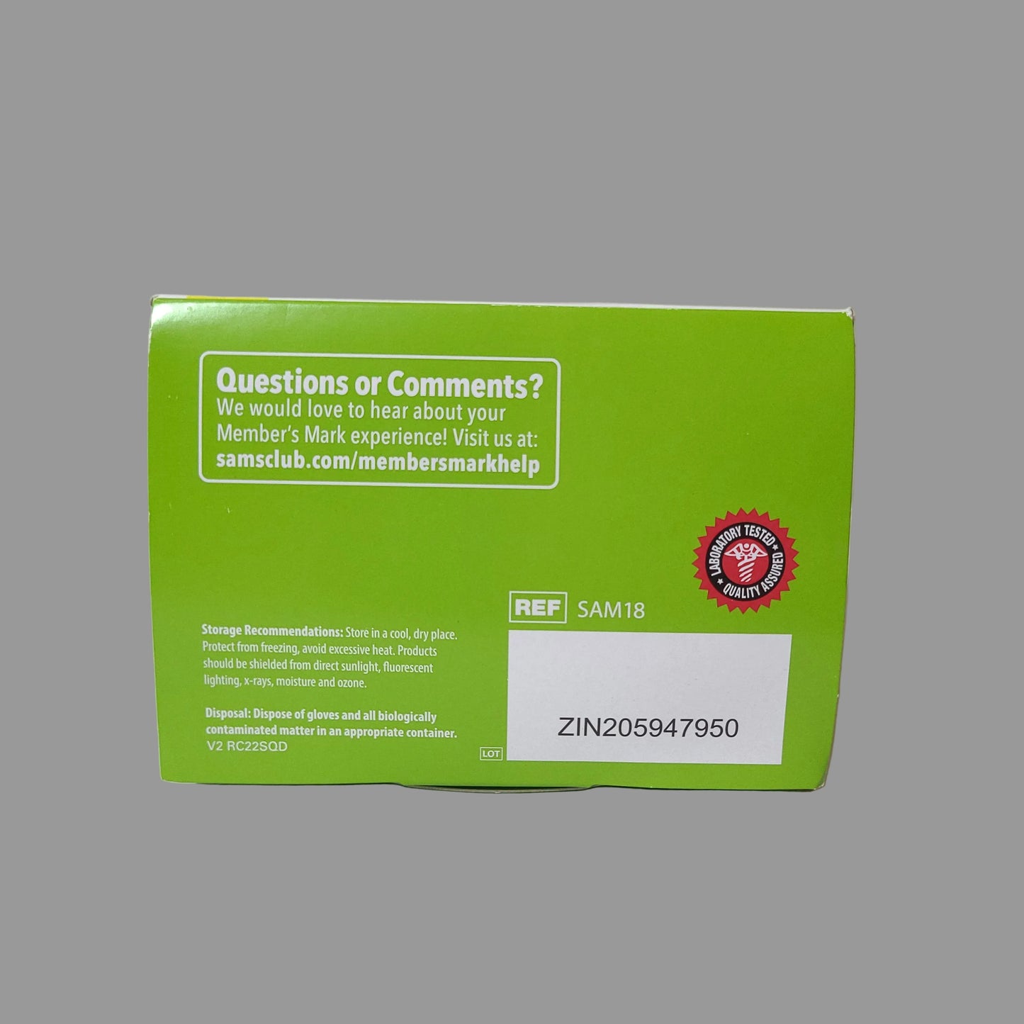 200PK Member's Mark Powder-Free Non-Sterile Nitrile Gloves - Medium - NEW