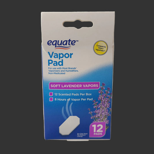 12PK Equate Vapor Pad - Soft Lavender Vapors - NEW