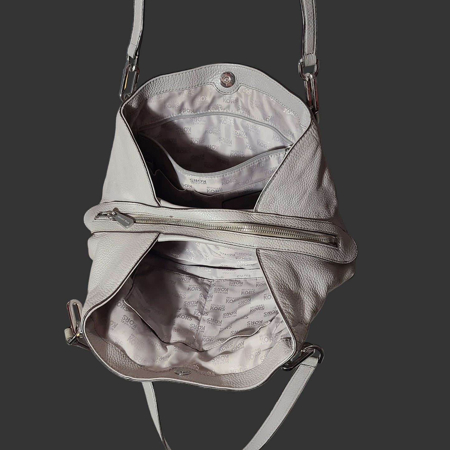 Michael Kors Gray Leather Purse - USED