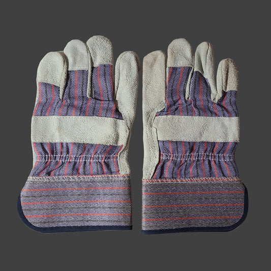 Blue Hawk Large Leather Construction Gloves - USED