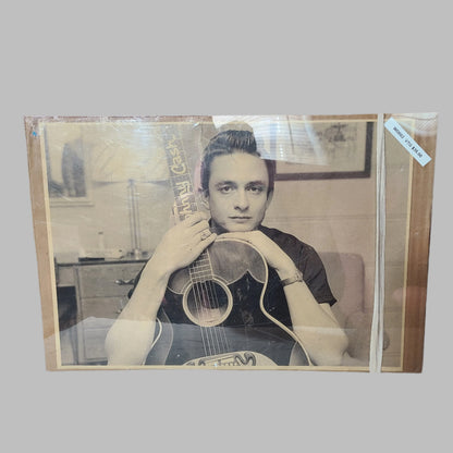 VTG Johnny Cash Photo w/ Guitar - LIKE NEW