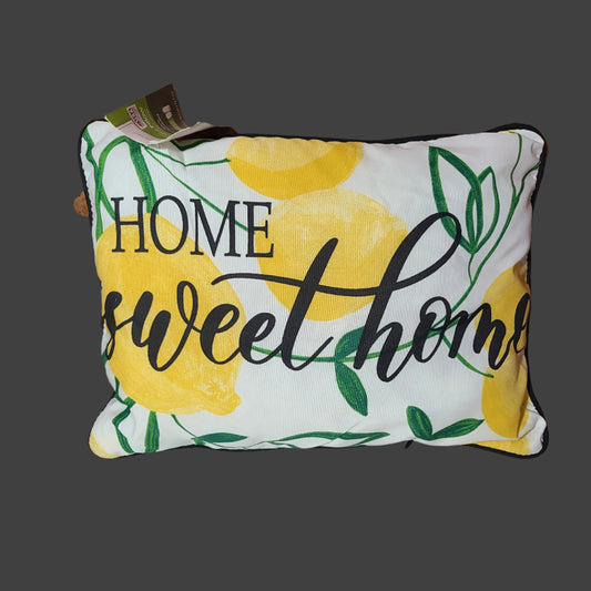 Mainstays Outdoor "Home Sweet Home" Lumbar Throw Pillow - LIKE NEW