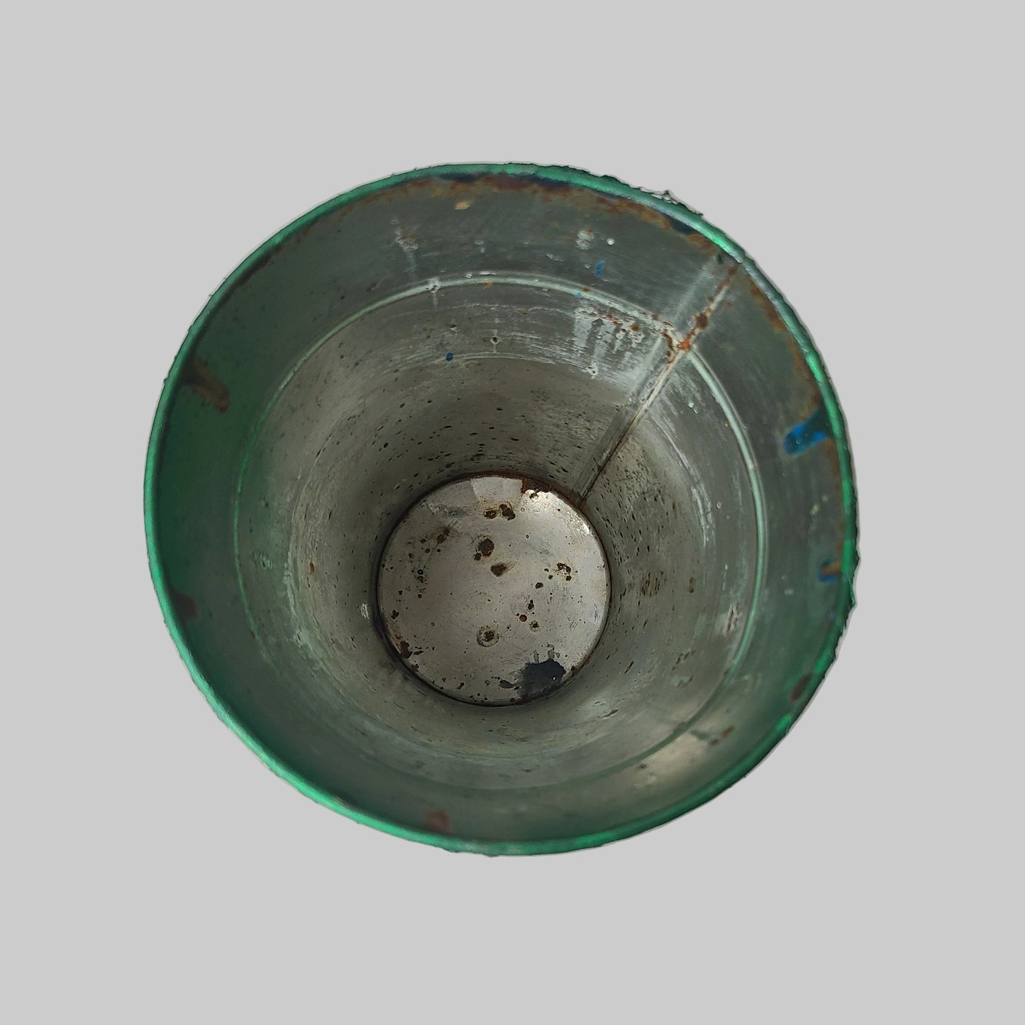 Hand Painted Metal Planter - USED