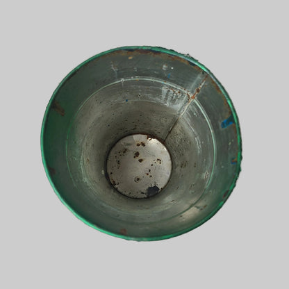 Hand Painted Metal Planter - USED